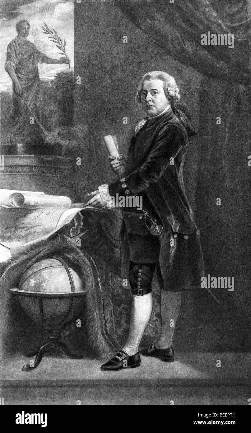 Stampa ritratto di John Adams - il secondo presidente degli Stati Uniti (1797 - 1801) e del primo vicepresidente (1789 - 1797). Foto Stock