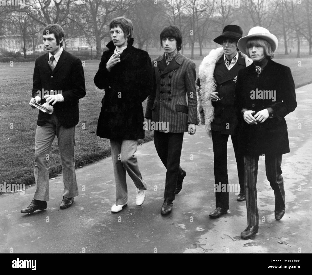5515519 (900324) Rolling Stones , britische Rockgruppe : v.l.n.r.: Charlie Watt , Mick Jagger , Bill WYMAN , Keith Richard , Foto Stock