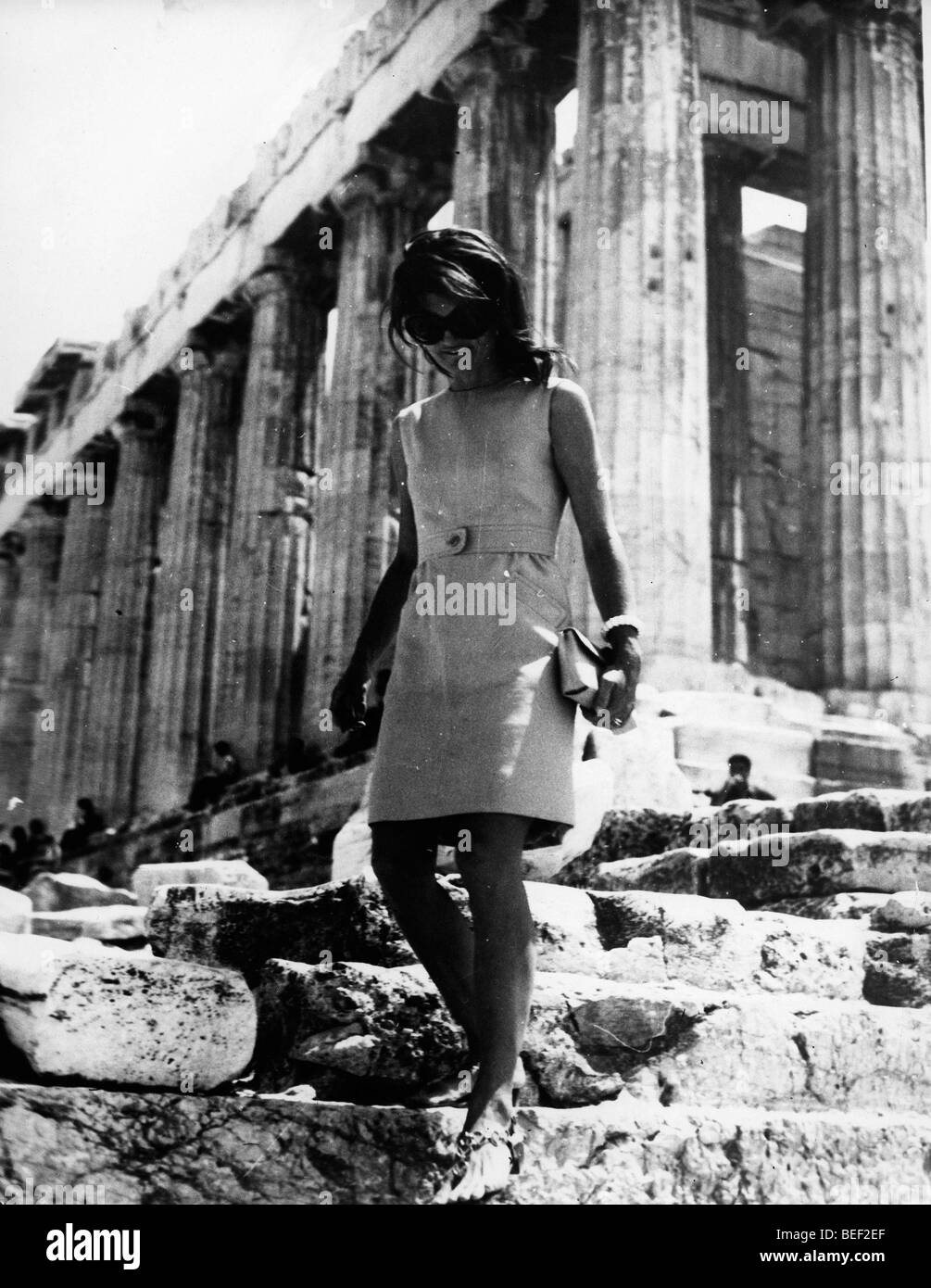 Jackie Kennedy visiti l'Acropoli Foto Stock