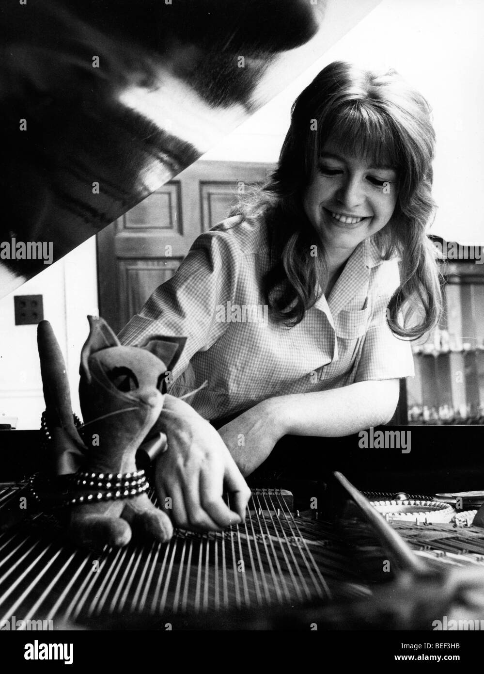 L'attrice Jane Asher a casa Foto Stock