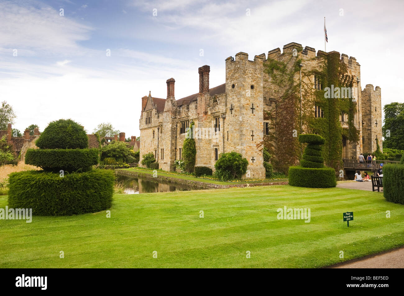 Vista del castello di Hever. Foto Stock