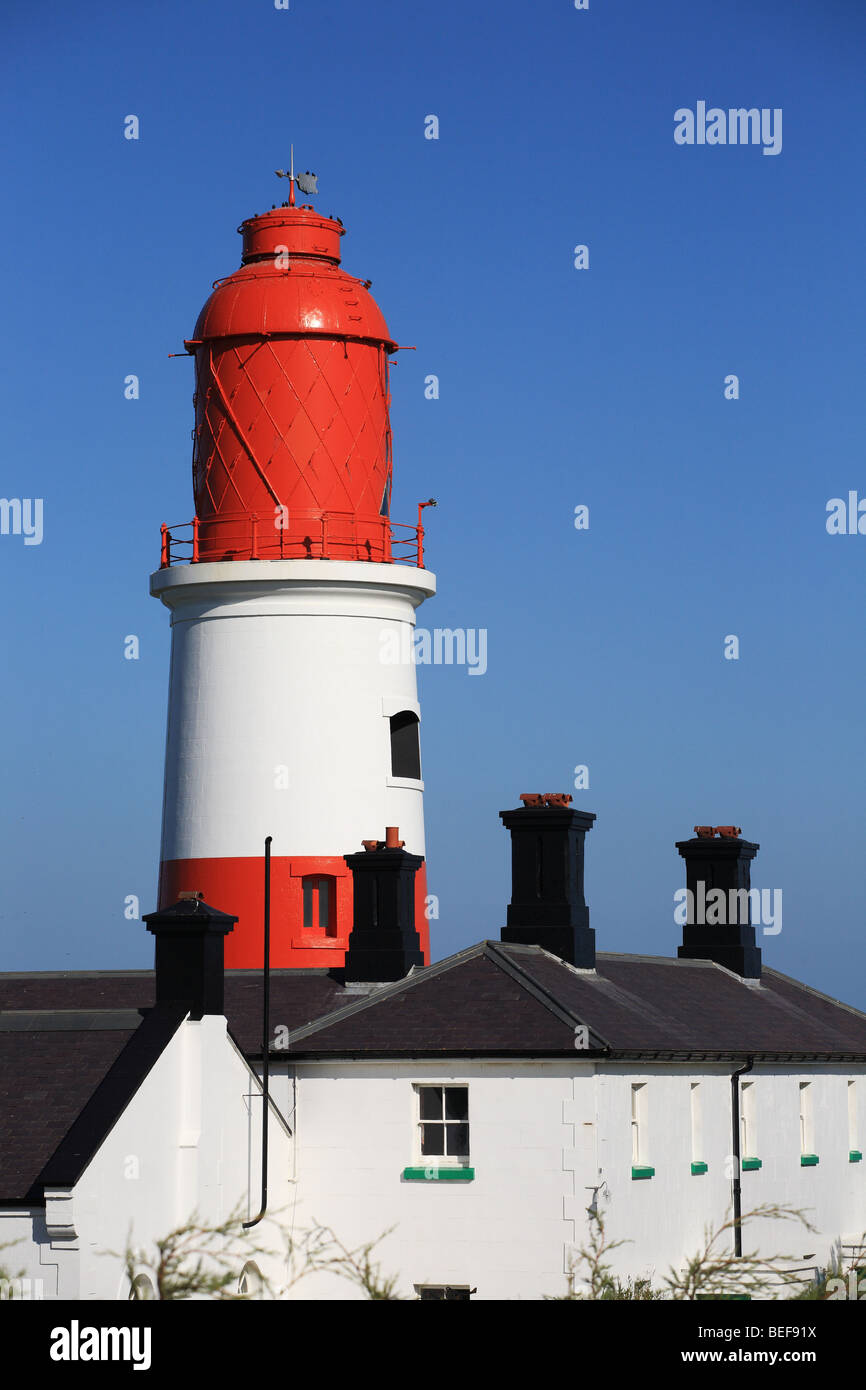 La proprietà del National Trust Souter lighthouse Whitburn, Tyne and Wear, England, Regno Unito Foto Stock