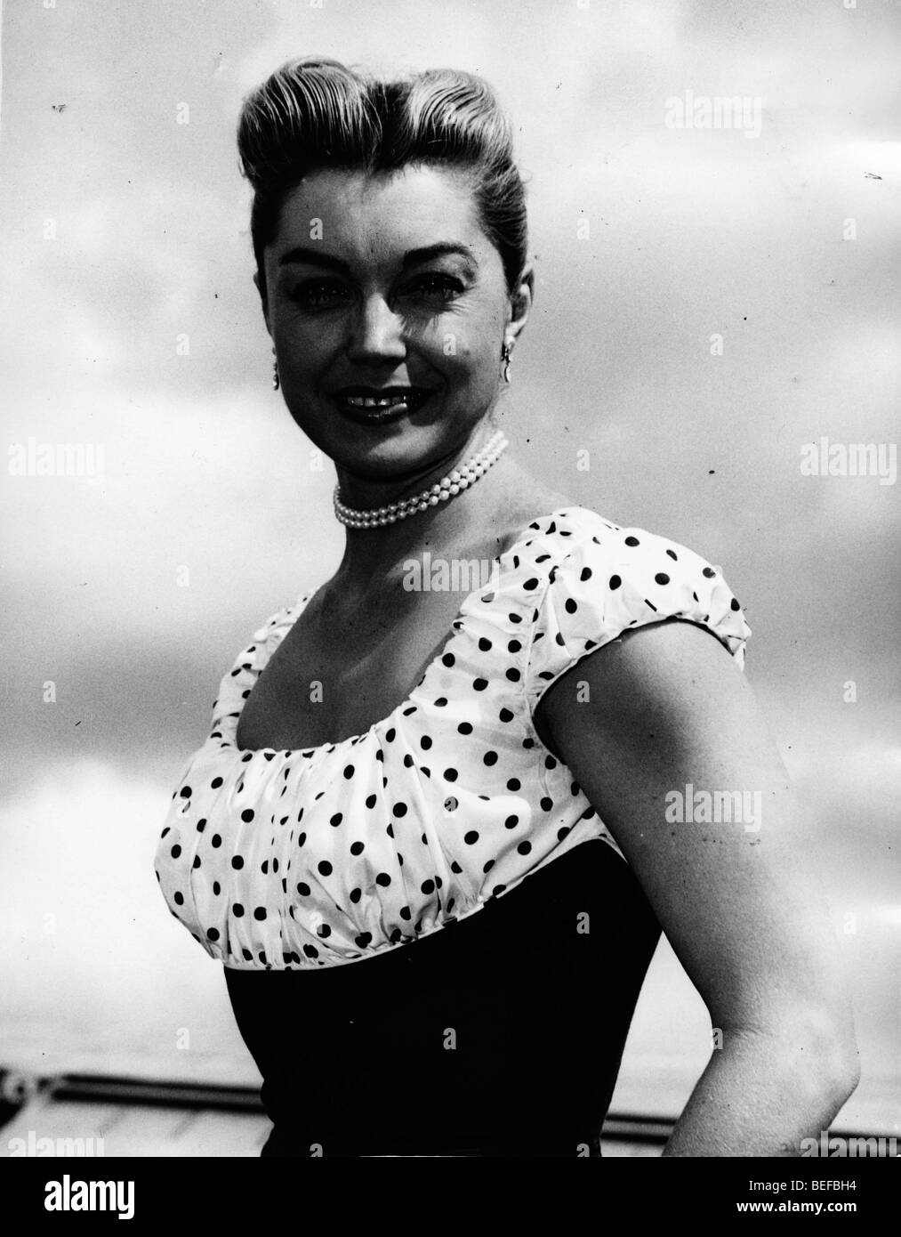 L'attrice Esther Williams in vacanza Foto Stock