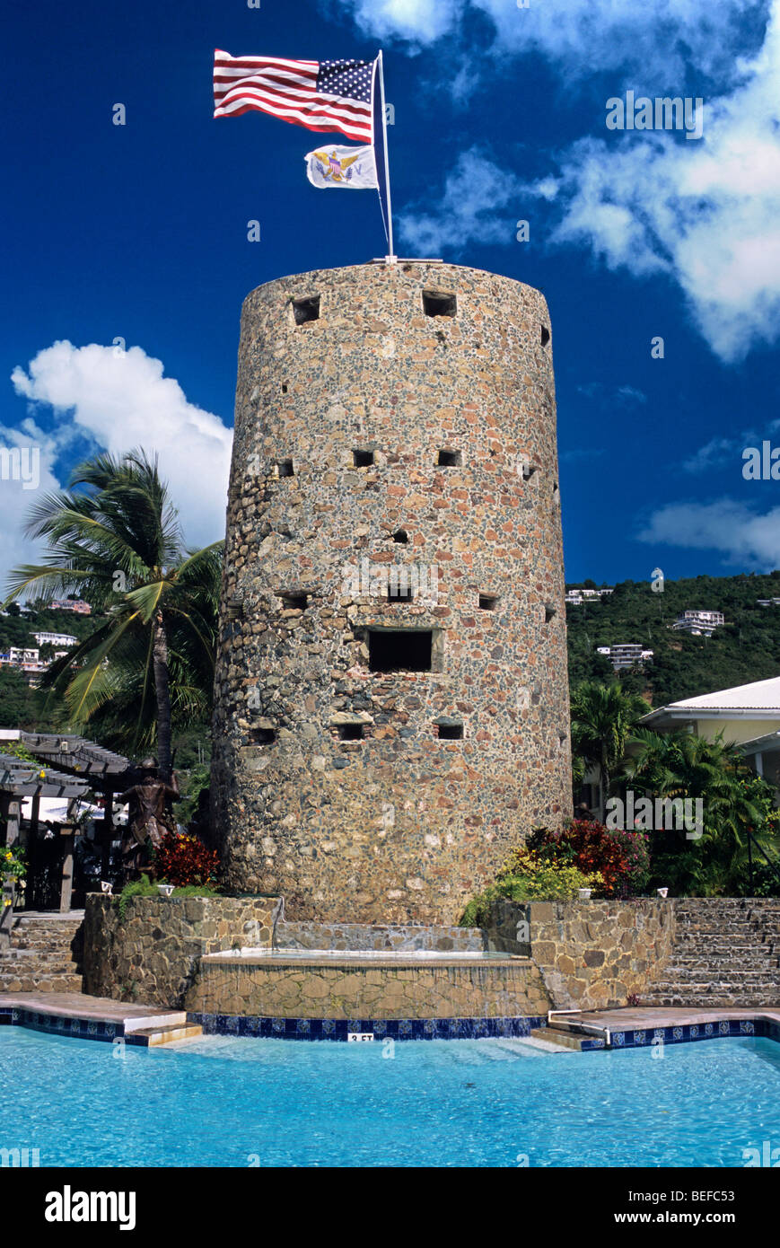 Blackbeard il castello di Charlotte Amalie, San Tommaso isola dei Caraibi Foto Stock