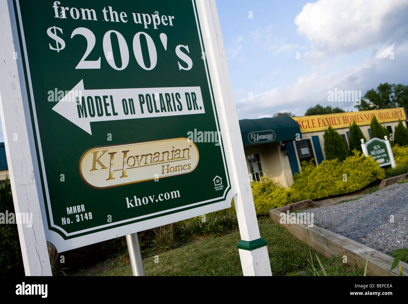 Un K. Hovnanian housing development in Maryland. Foto Stock