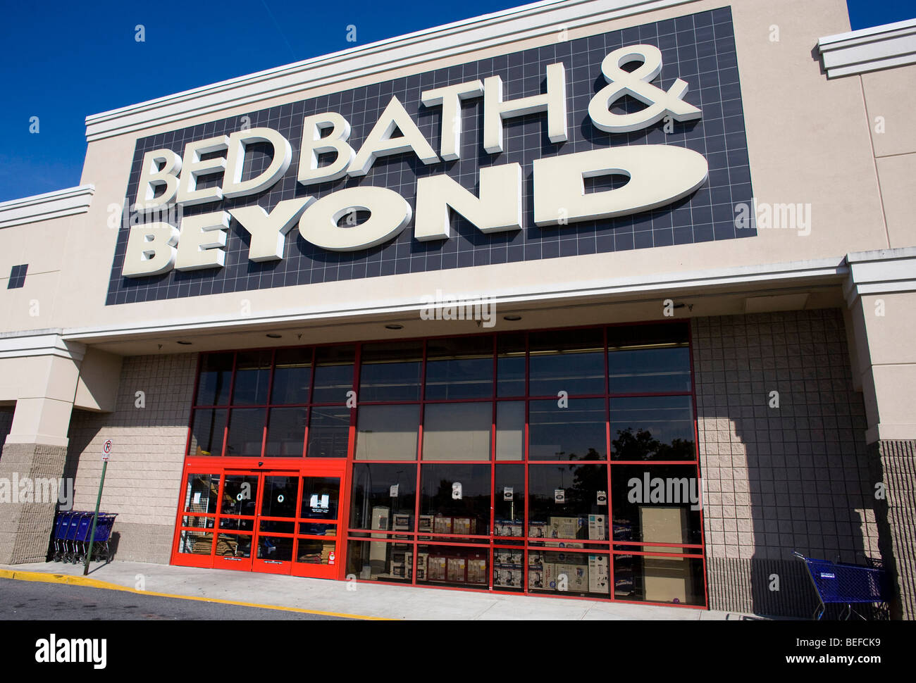 Un letto bagno & oltre la posizione di vendita al dettaglio in Maryland. Foto Stock