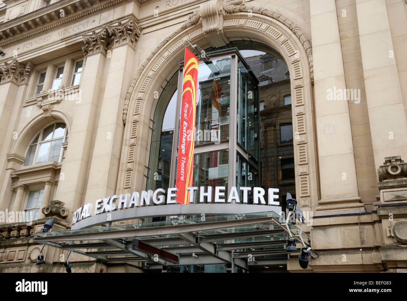 Il Royal Exchange Theatre, Manchester, Inghilterra, Regno Unito Foto Stock
