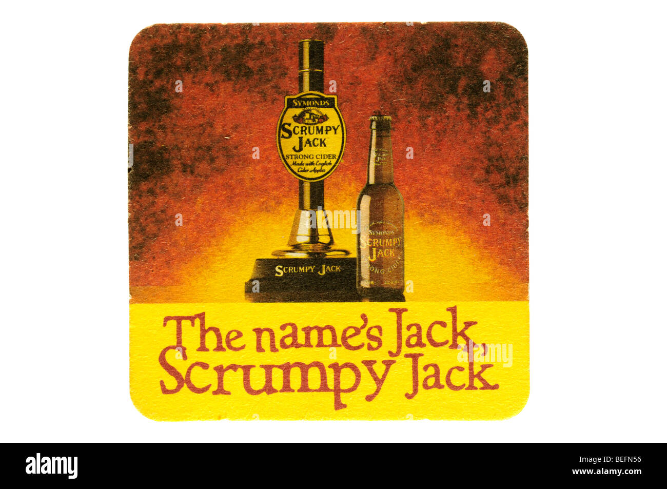 I nomi jack jack scrumpy birra mat Foto Stock