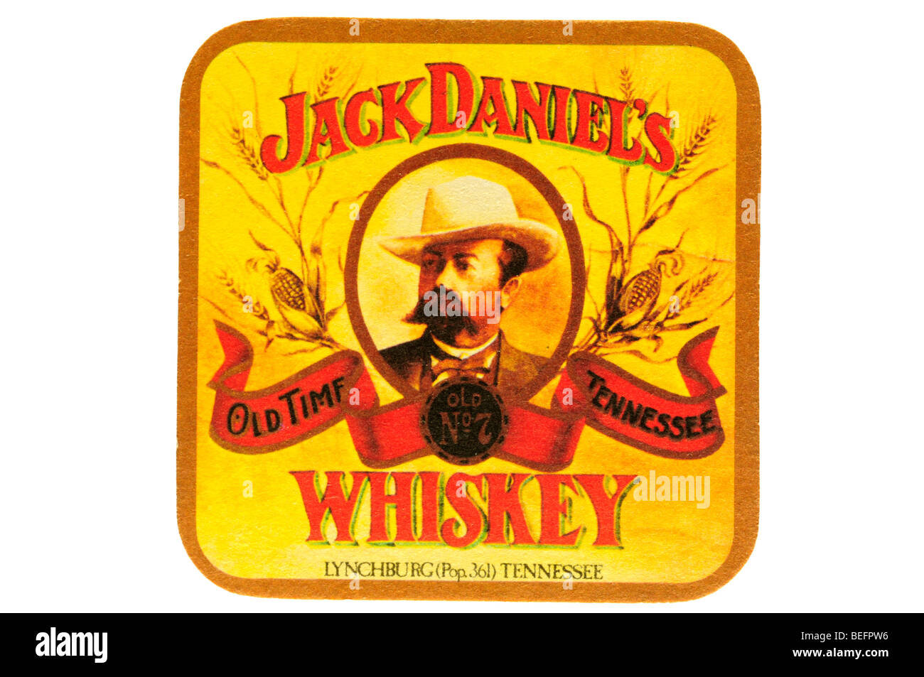 Jack Daniels vecchia n. 7 brand vecchio tempo Tennessee whiskey Foto Stock