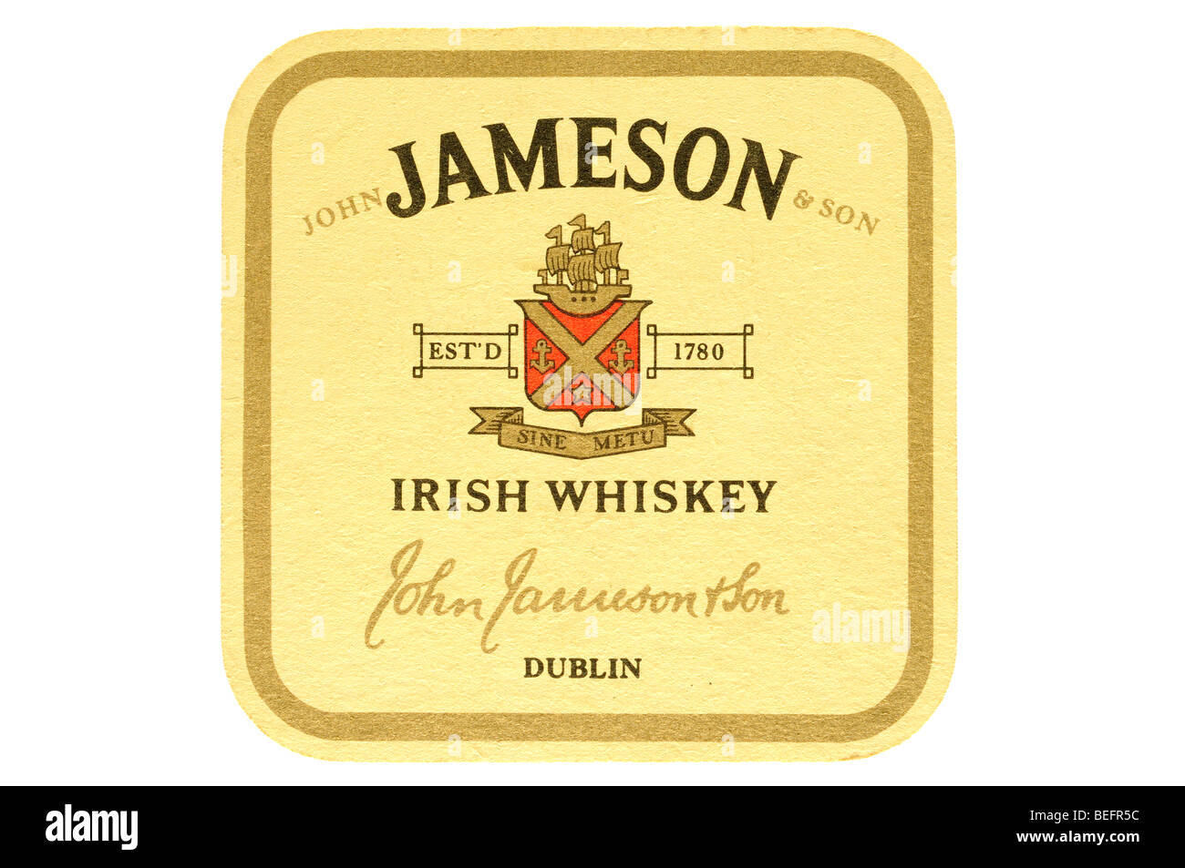 John Jameson & Son estd 1780 Irish whiskey dublin Foto Stock