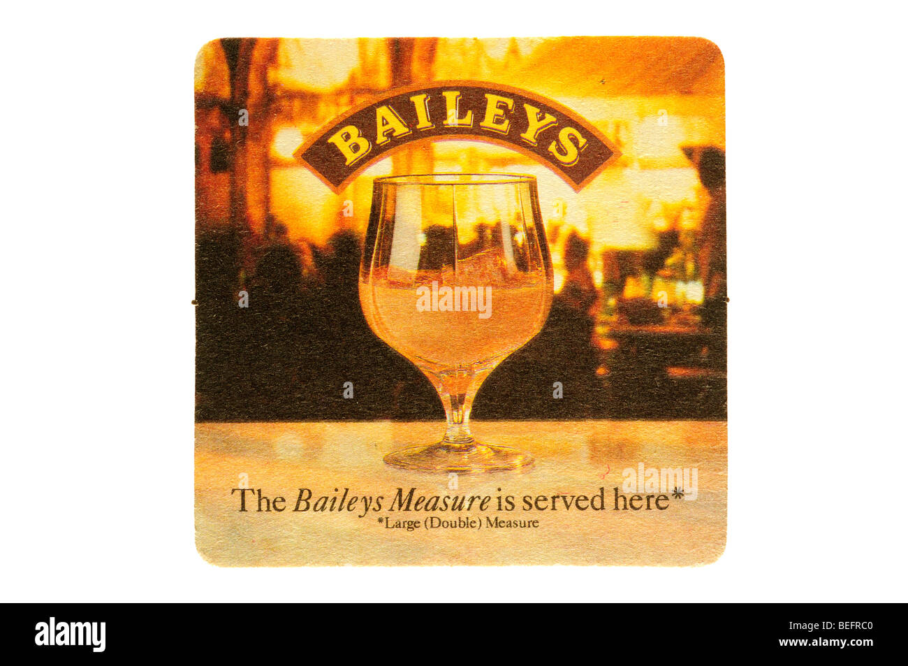 Il baileys il Baileys misura è servita qui Foto Stock