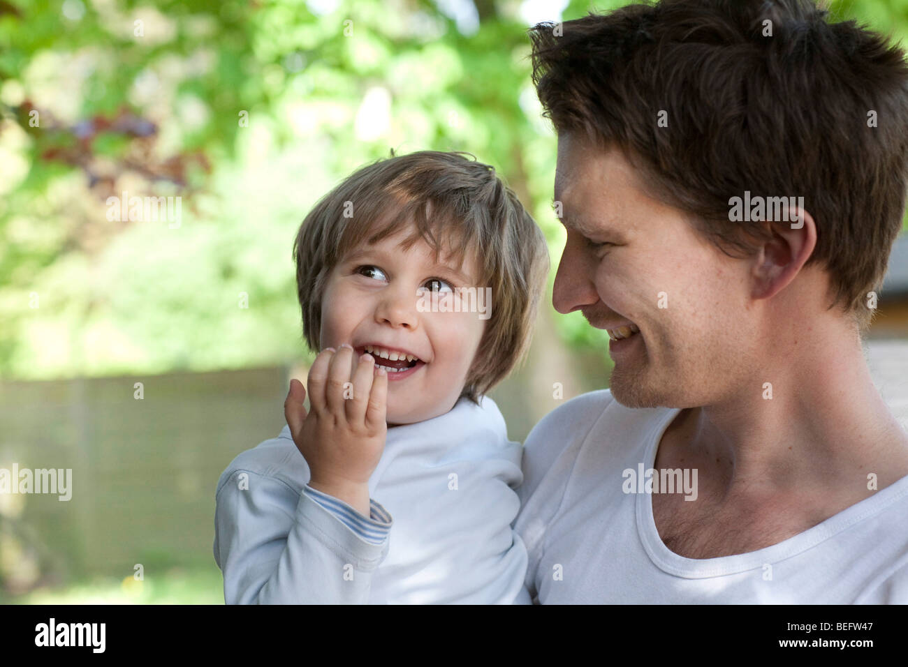 Padre e figlio Foto Stock