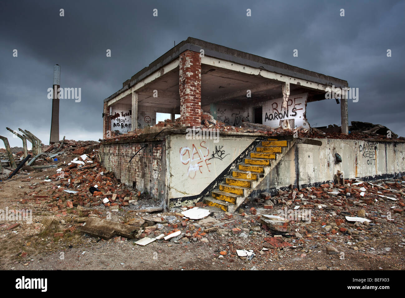 Hartlepool, Tees Valley, abbandonata la magnesite funziona Foto Stock