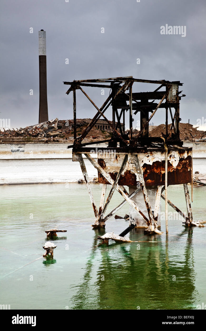 Hartlepool, Tees Valley, abbandonata la magnesite funziona Foto Stock