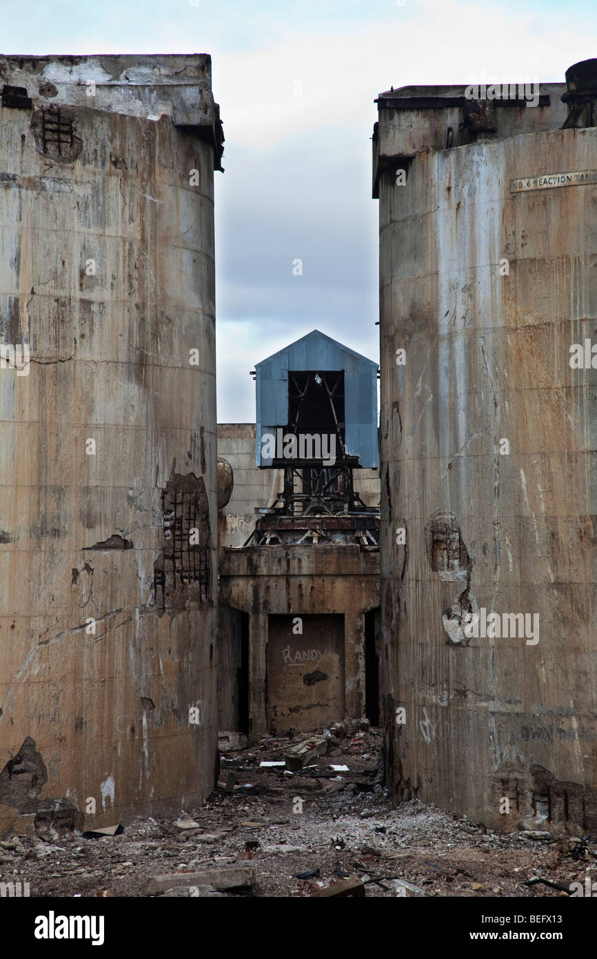 Hartlepool, Tees Valley, abbandonata la magnesite funziona Foto Stock