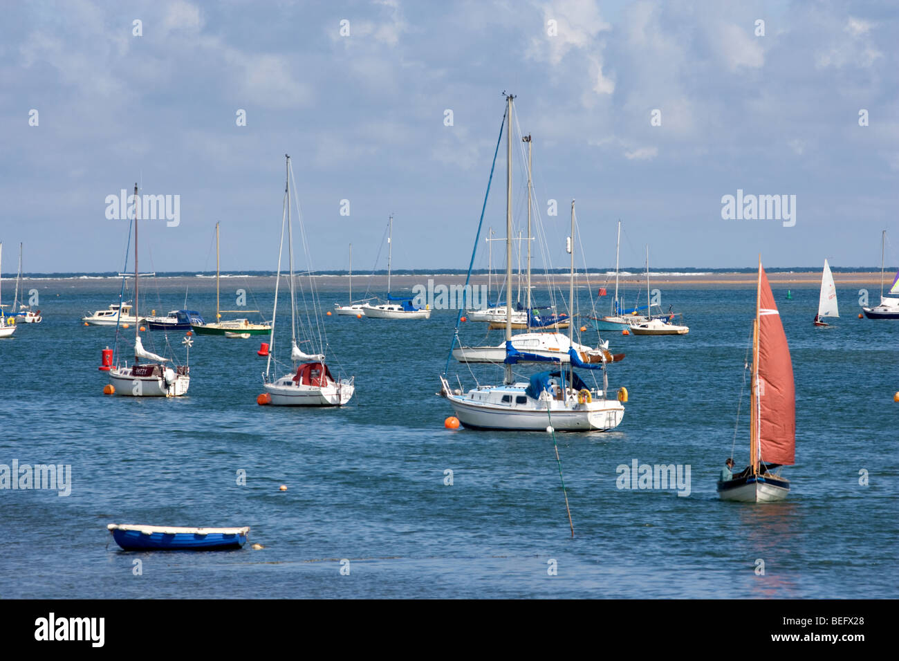 Barche a Wells accanto al mare,Norfolk Foto Stock