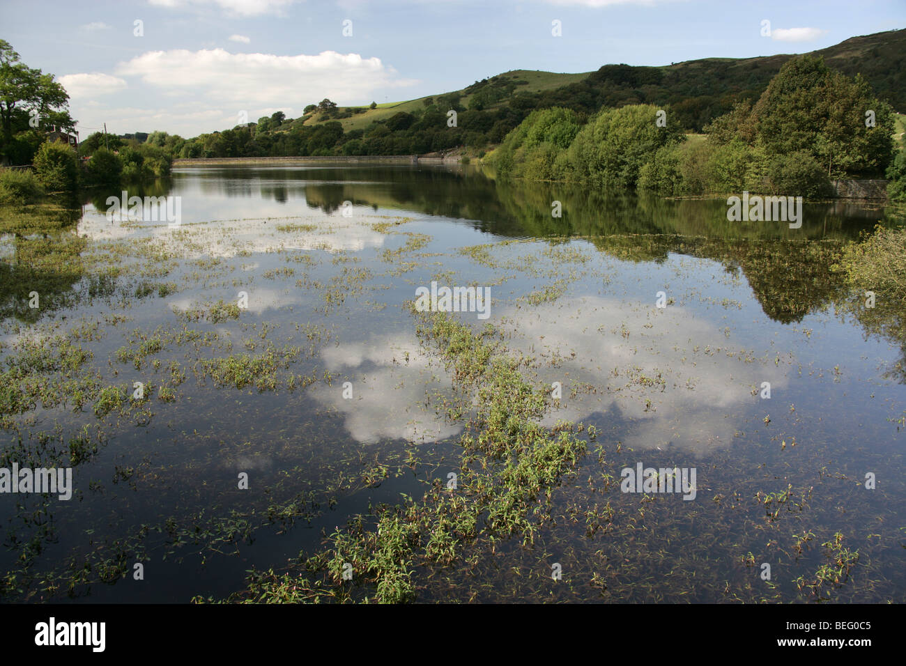 Vista Rurale di fondo serbatoio a Langley, con naso Teggs Country Park in background. Foto Stock