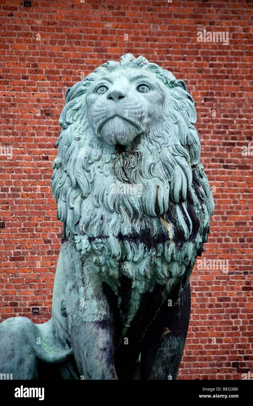 Statua del Isted Lion. Copenhagen, Danimarca e Scandinavia Foto Stock