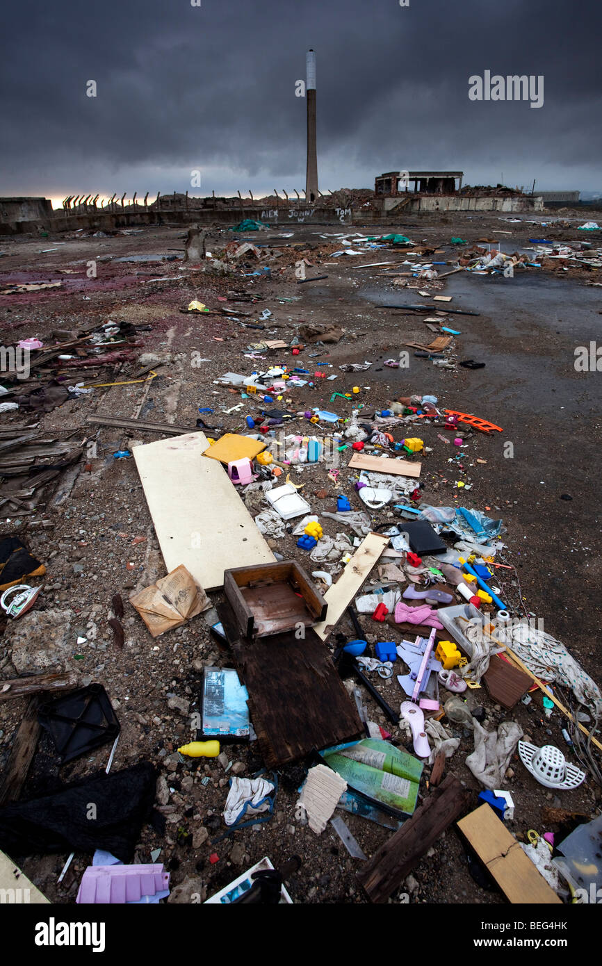 Hartlepool, Tees Valley, abbandonata la magnesite funziona Foto Stock
