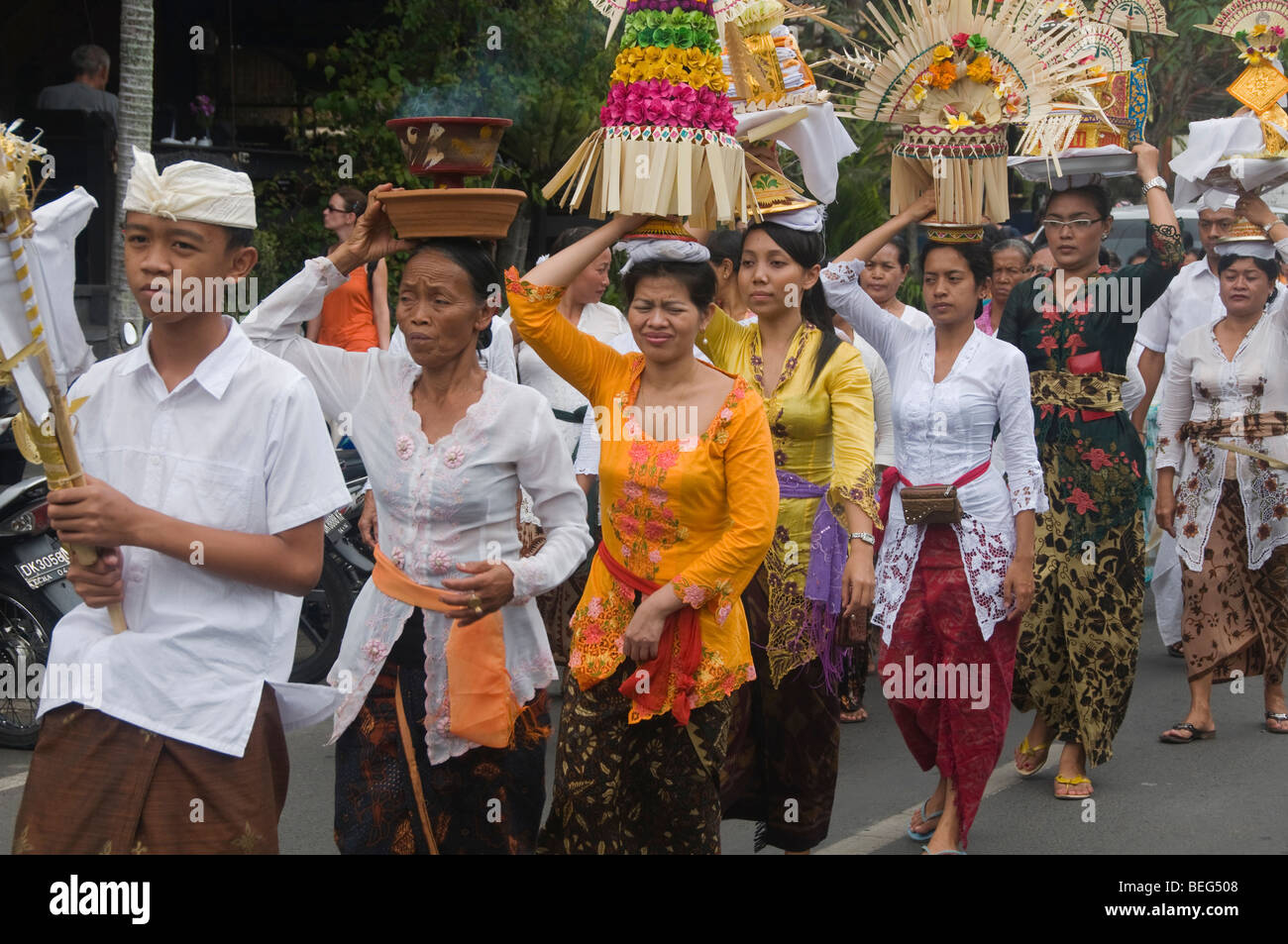 Funerale tradizionale e cerimonia di cremazione in Ubud a Bali Indonesia Foto Stock