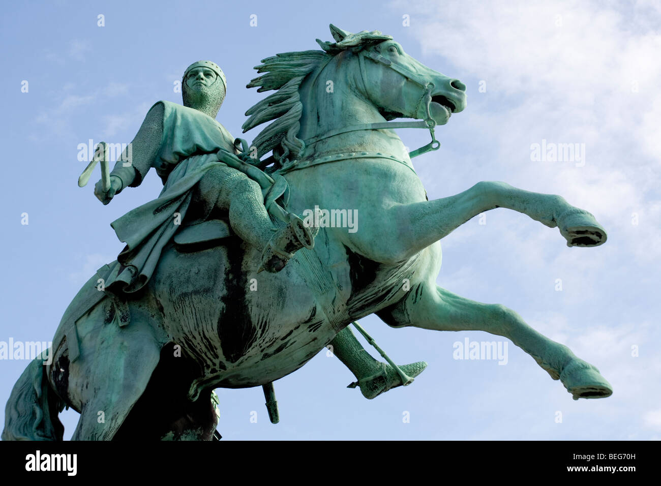 Statua di Absalon a cavallo. Copenhagen, Danimarca e Scandinavia Foto Stock