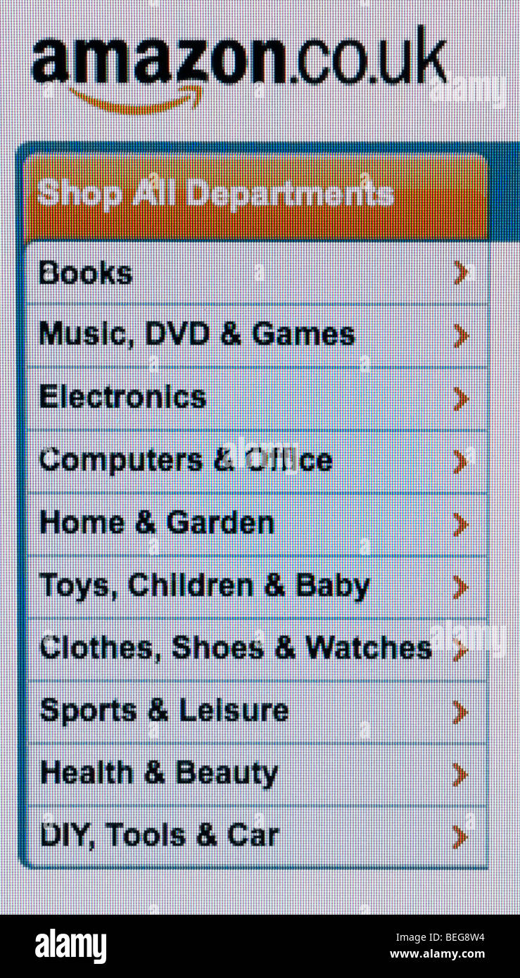 Amazon screenshot Foto Stock