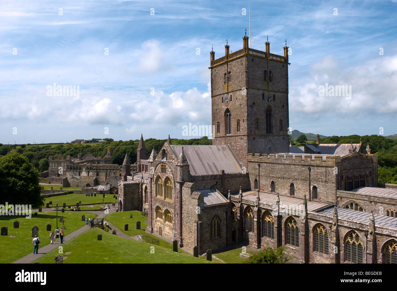 San Davide's Cathedral, St Davids,Wales, Regno Unito. Foto Stock