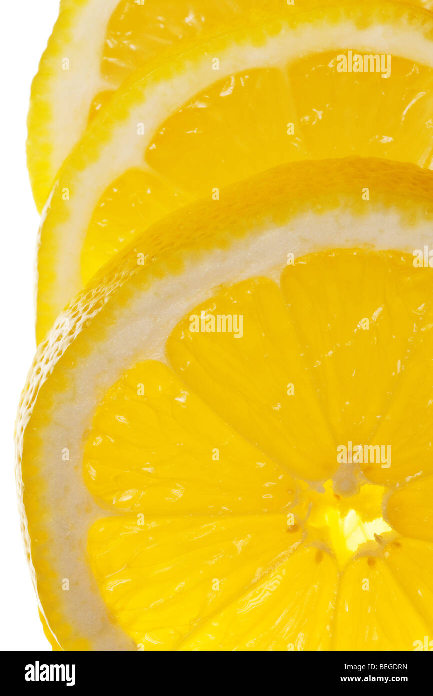 Limone isolato su un puro sfondo bianco Foto Stock