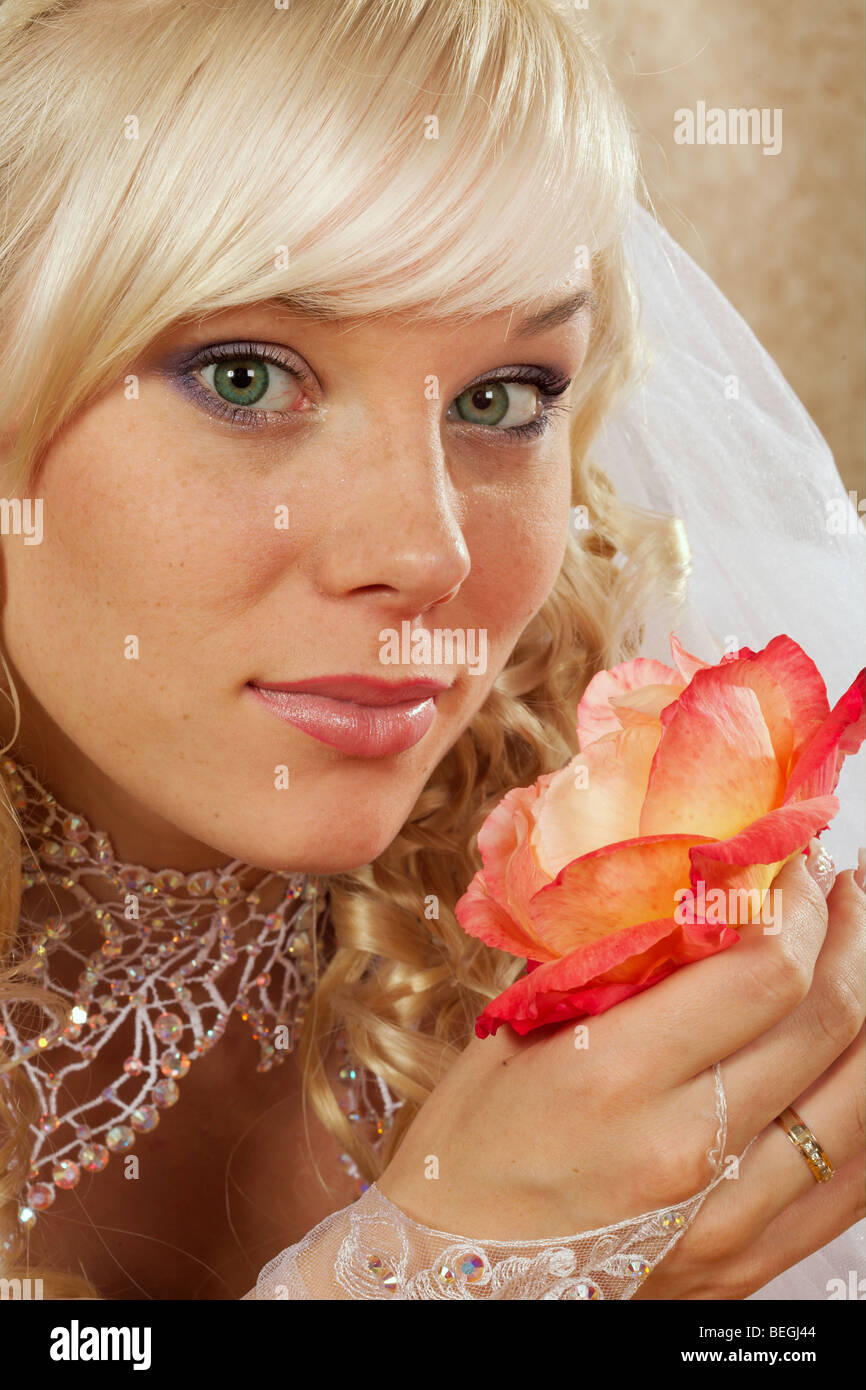 Giorno di nozze per nell'amore il giorno più felice in una vita Foto Stock