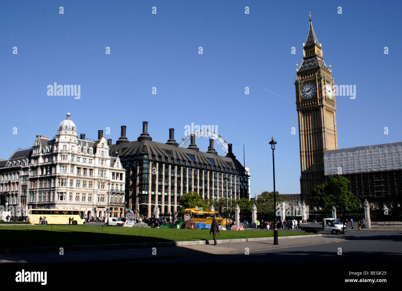 La piazza del Parlamento Westminster London Ottobre 2009 Foto Stock