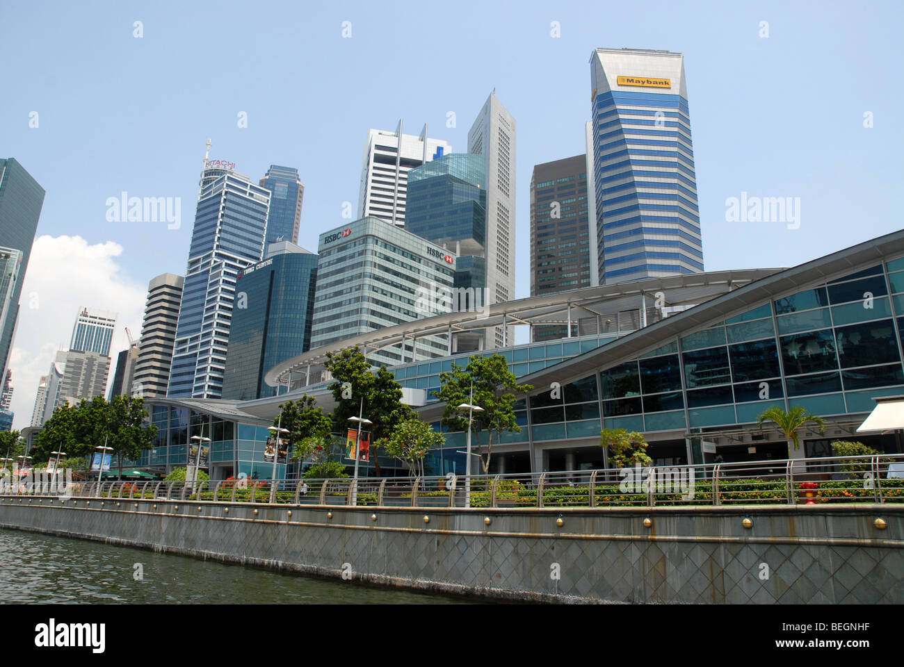 Lo skyline della citta', Singapore Foto Stock