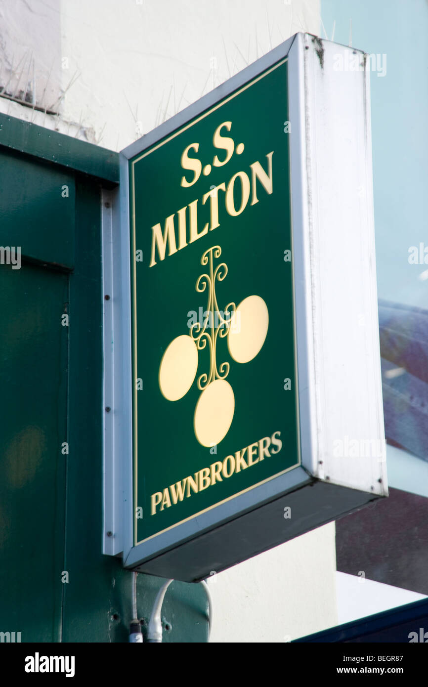 Segno Pawnbrokers in Liverpool Foto Stock