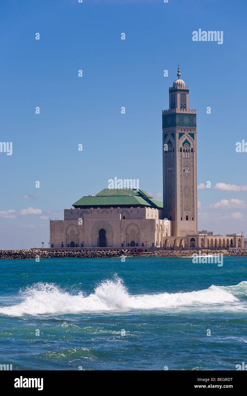 Moschea di Hassan II Casablanca in Marocco Foto Stock