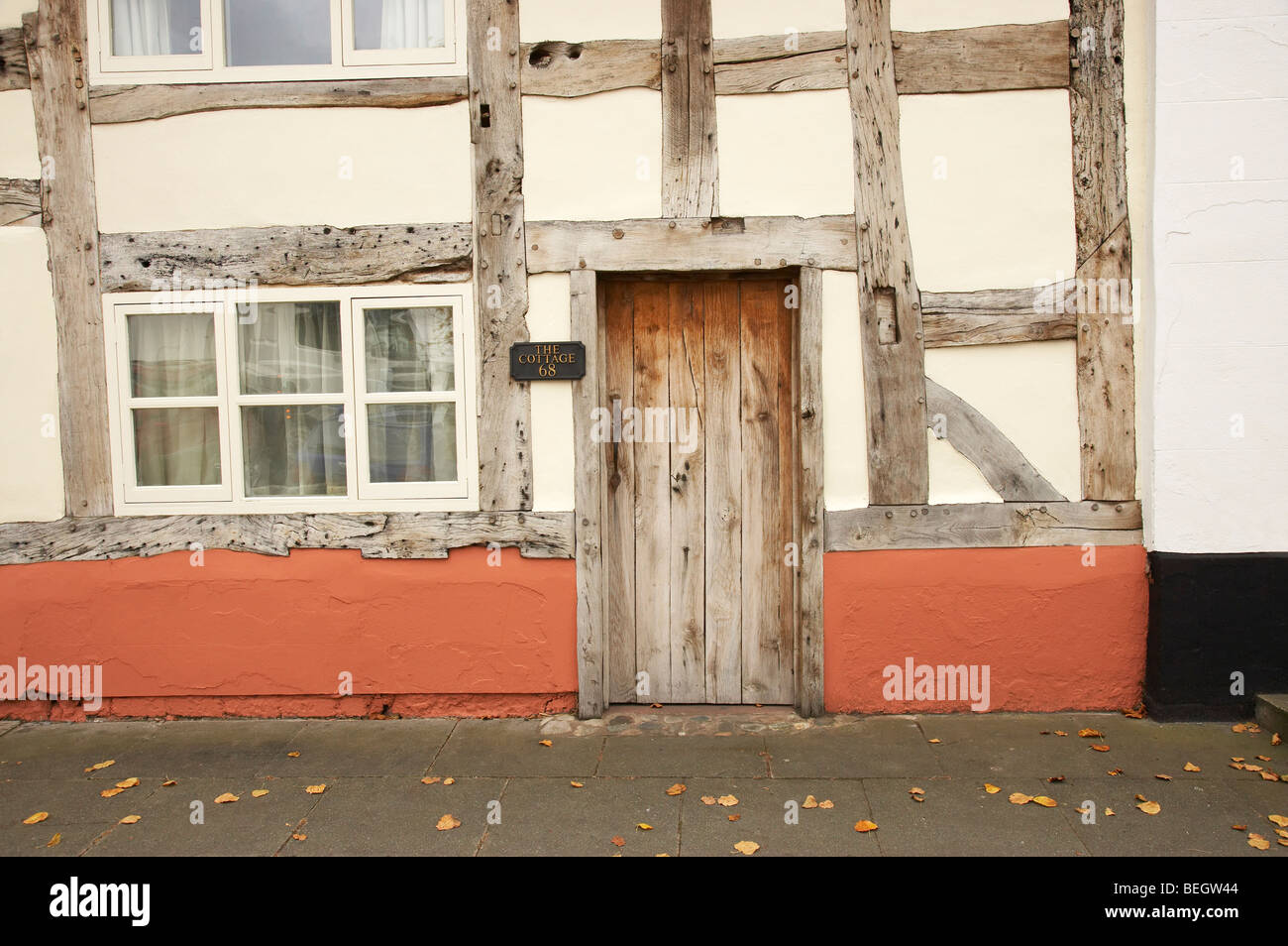 Dettaglio del graticcio cottage in Frodsham Regno Unito Foto Stock