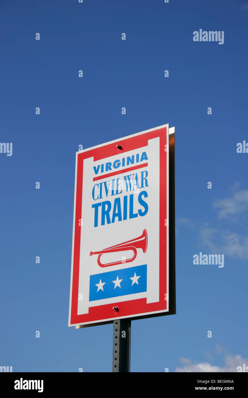 La guerra civile americana marcatore storico in Virginia Foto Stock