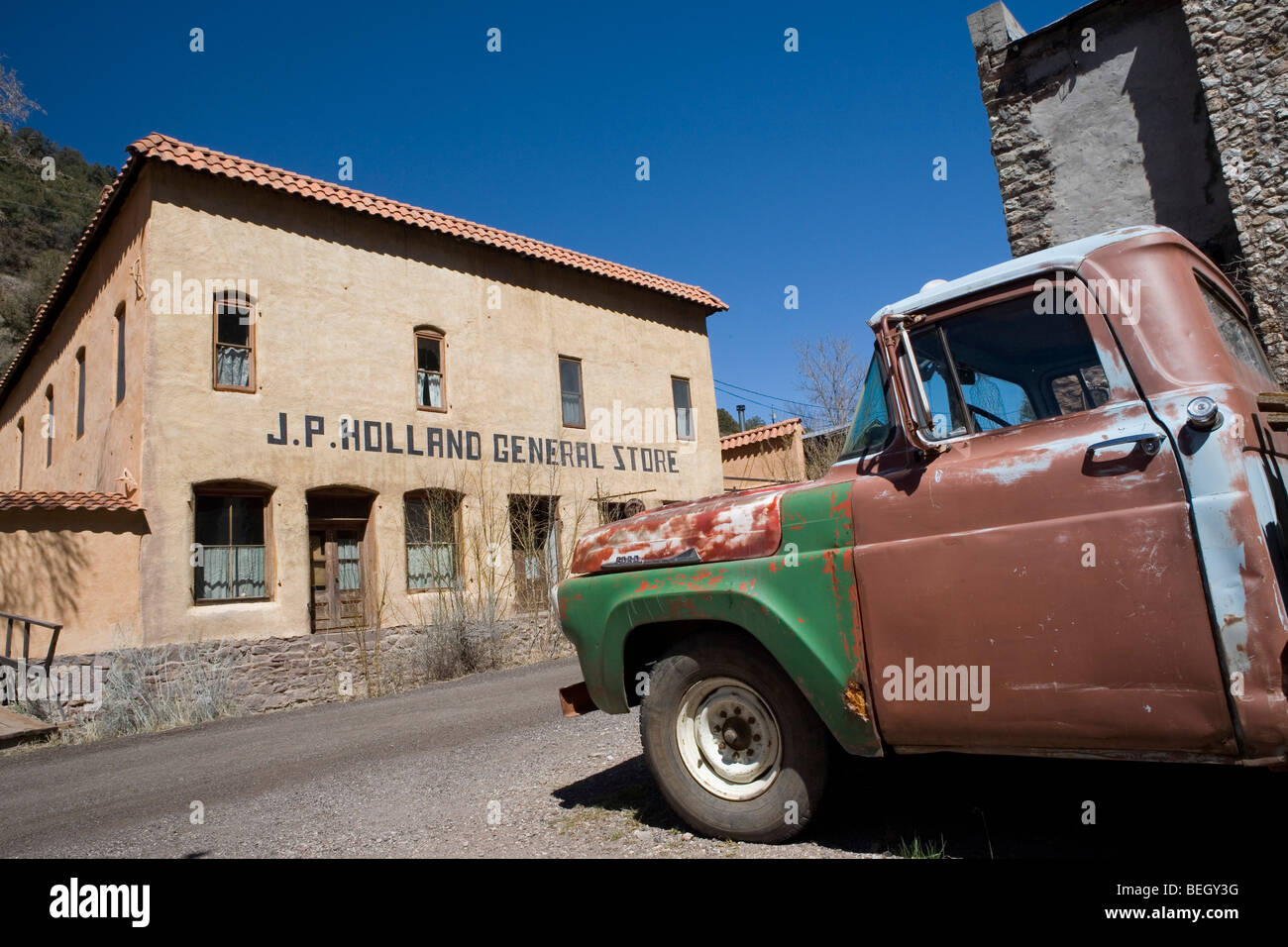 Strada principale di Mogollon, Nuovo Messico Foto Stock