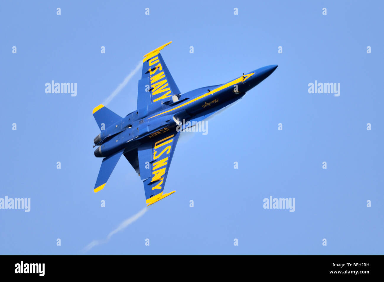 US Navy Blue Angels Aerobatic team, F-18 Hornets Aerbatic display. Foto Stock