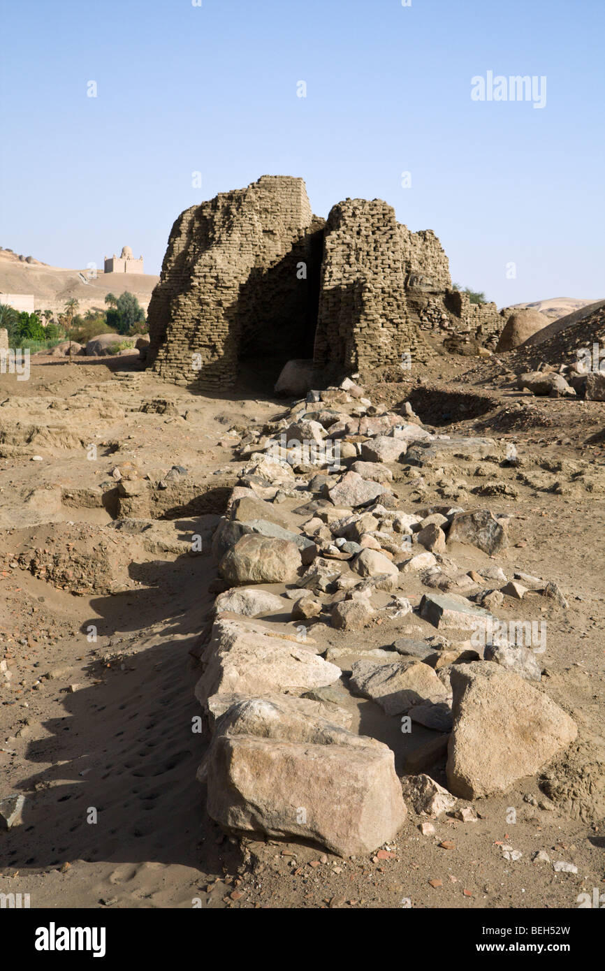 Scavi sull isola Elefantina, Aswan, Egitto Foto Stock