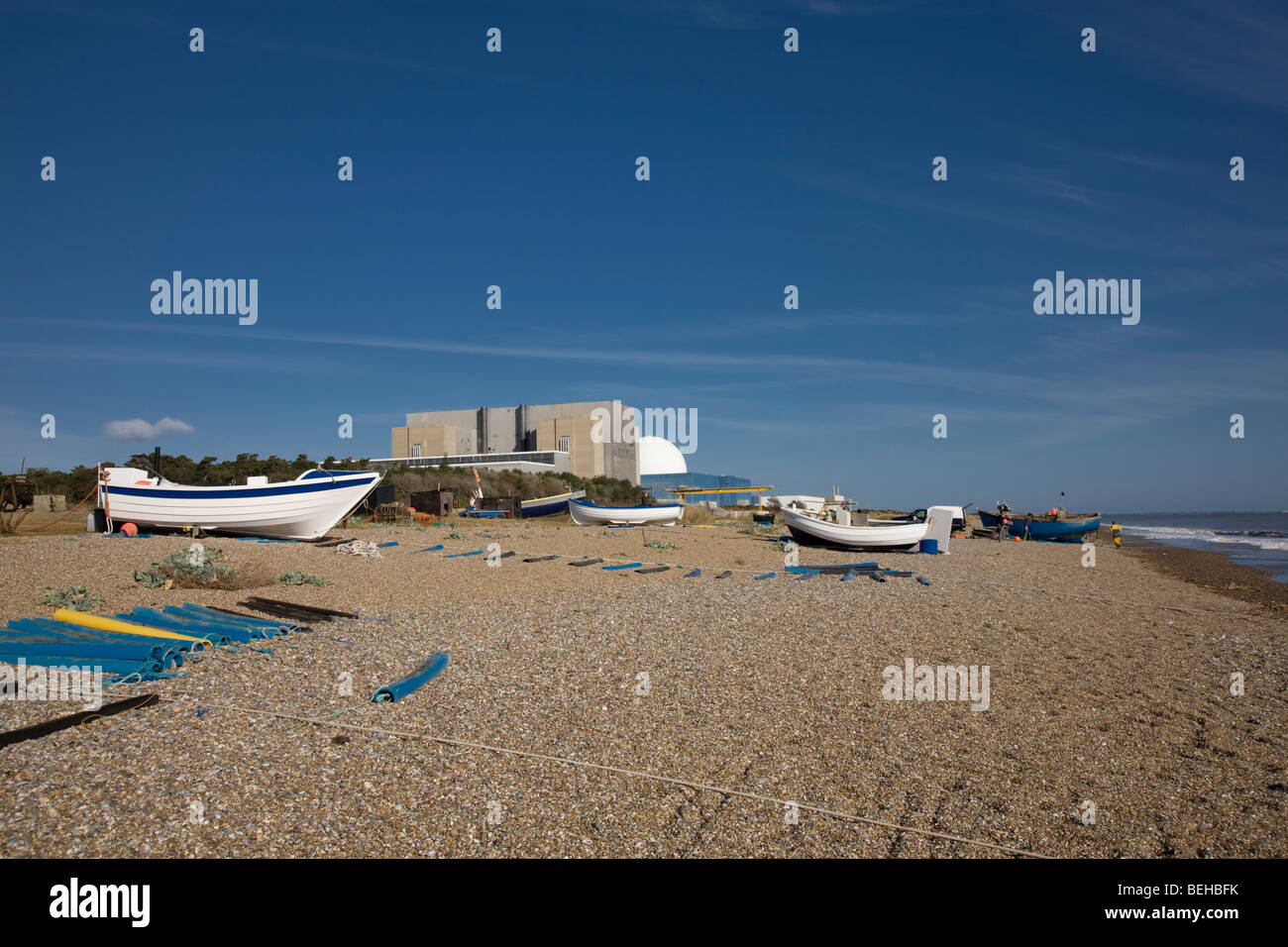 Spiaggia di Sizewell Suffolk Foto Stock