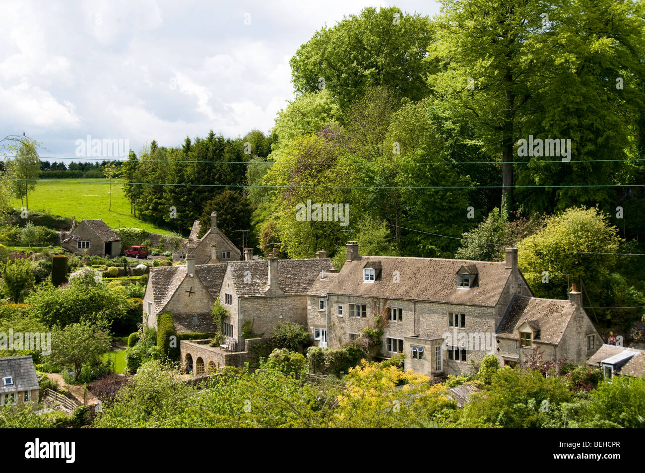 Cotswolds village Bisley, Gloucestershire, Regno Unito Foto Stock