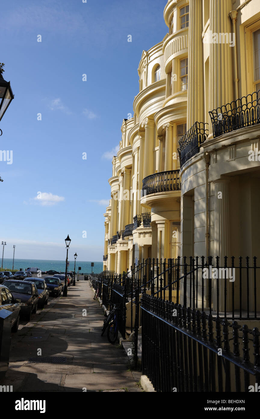 In stile Regency e proprietà immobili in Brunswick Square Hove Brighton Regno Unito Foto Stock