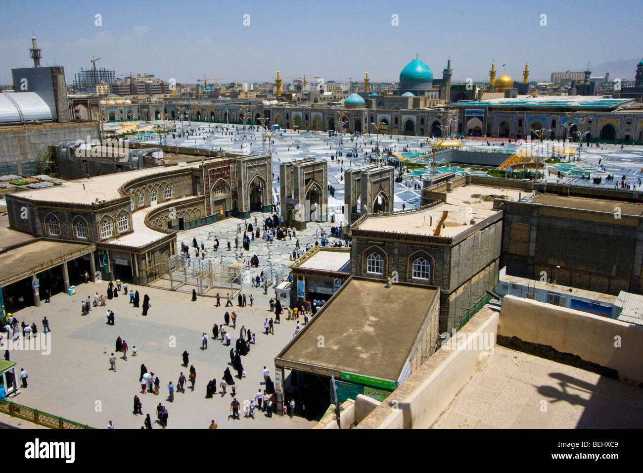 Astan e Qods Razavi tomba e Santuario di imam sciita Reza Mashhad Iran Foto Stock