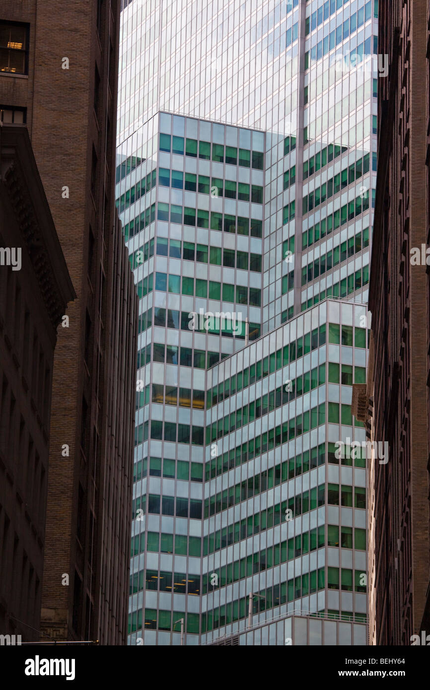 I dettagli di costruzione nel centro di Manhattan a New York City Foto Stock