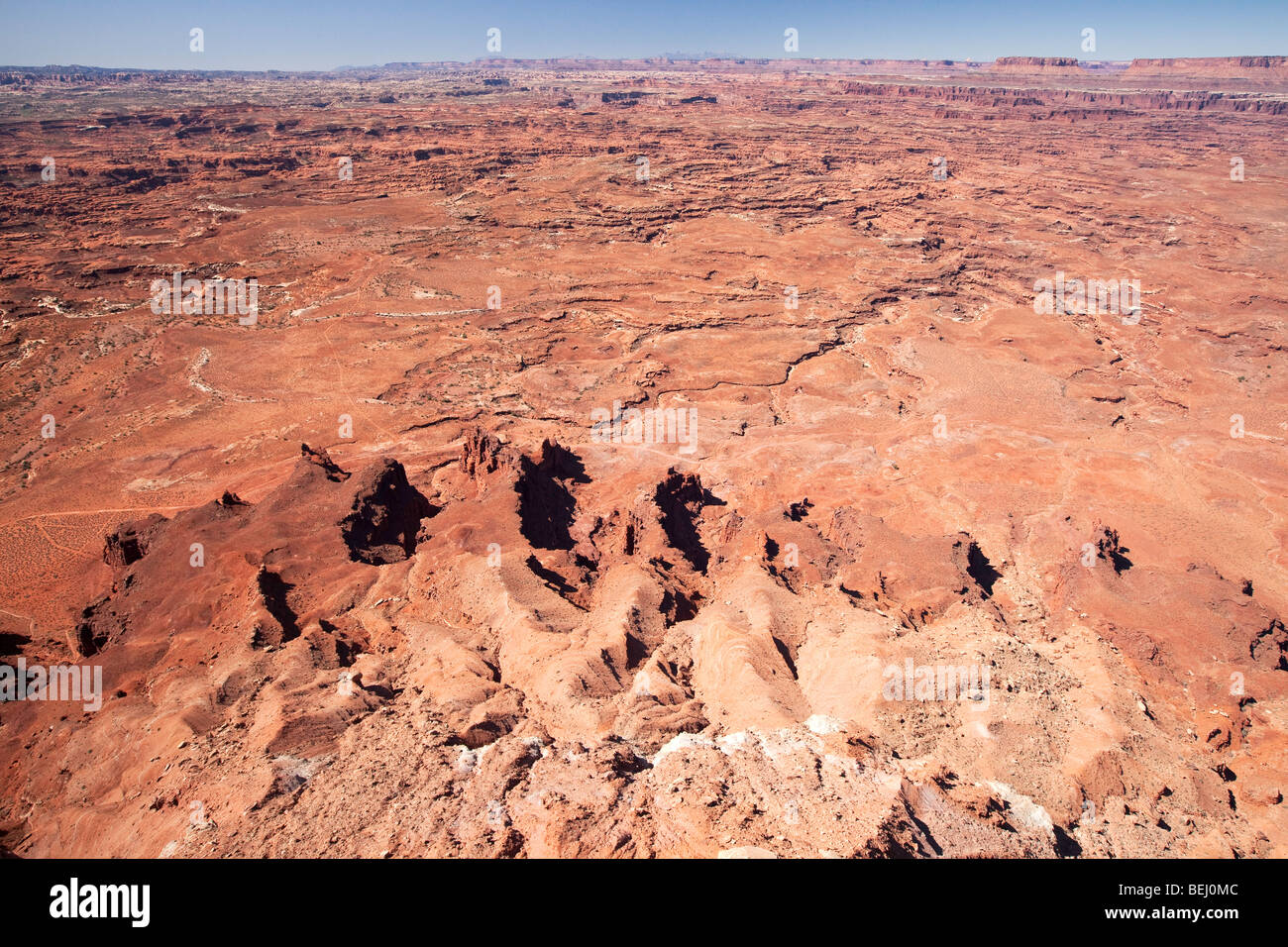 Gli aghi si affacciano, il Parco Nazionale di Canyonlands, Utah Foto Stock