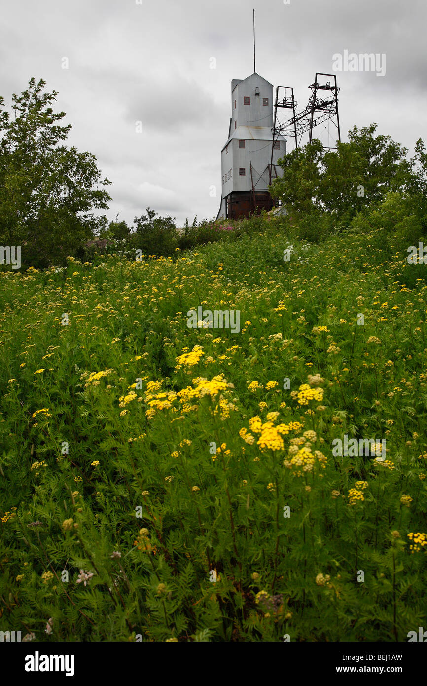 Shaft House presso la miniera di Quincy a Hancock, Michigan, USA, hi-res Foto Stock