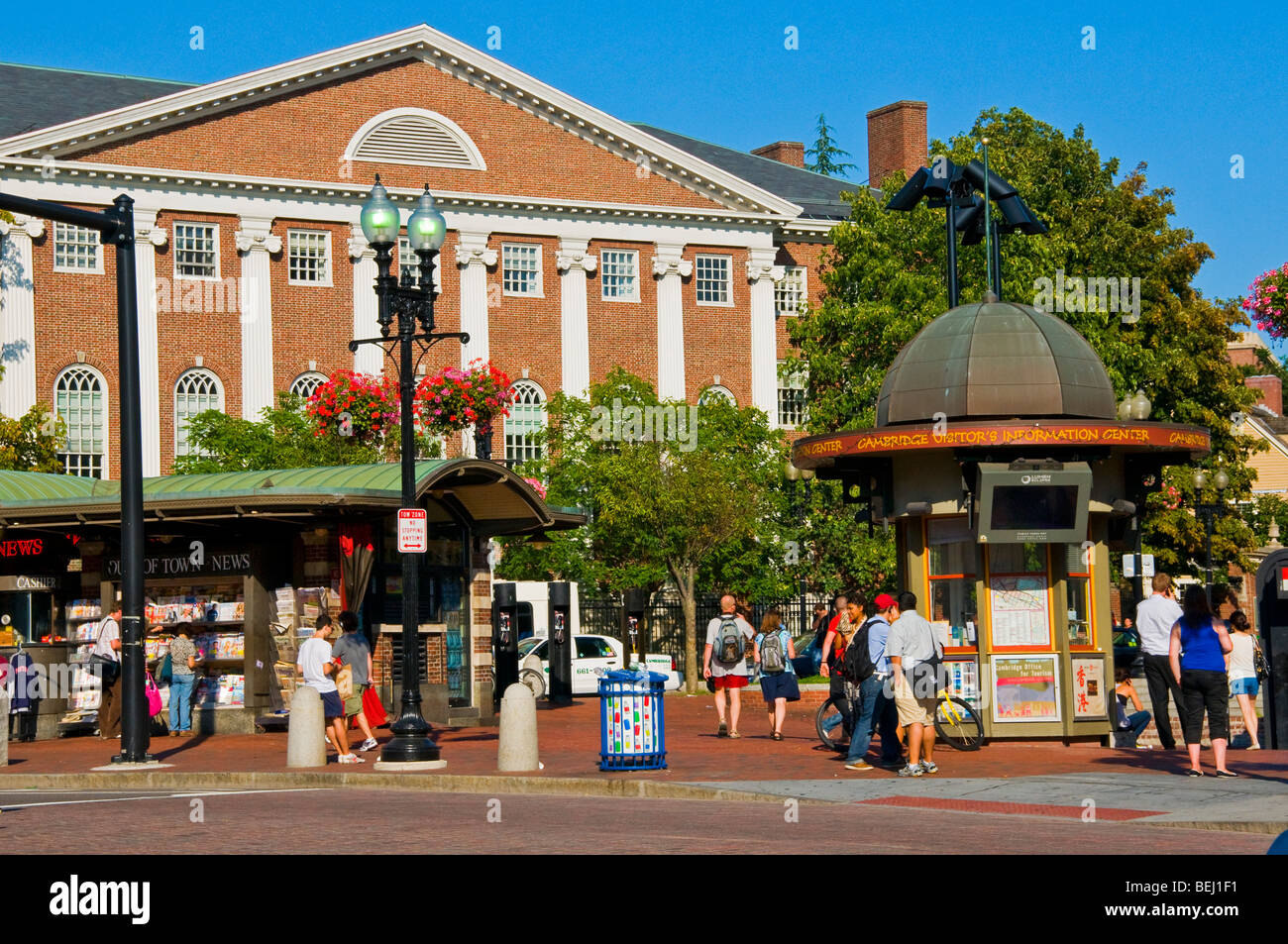 Harvard Square Cambridge Massachusetts Foto Stock