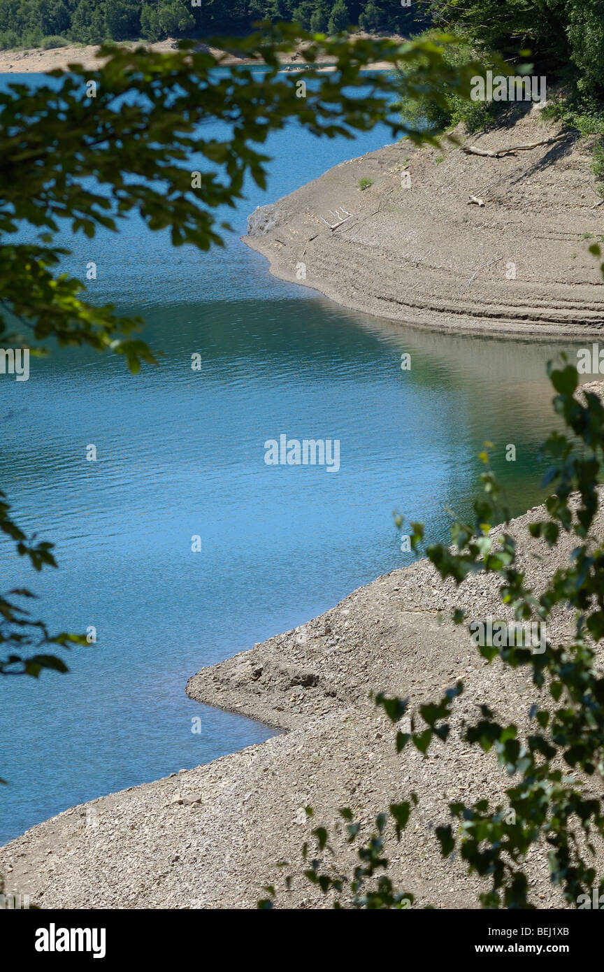 Vista di Lokvarsko jezero nella regione di Gorski Kotar, Croazia, Europa Foto Stock