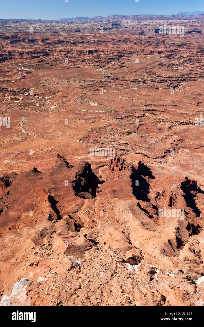 Gli aghi si affacciano, il Parco Nazionale di Canyonlands, Utah Foto Stock