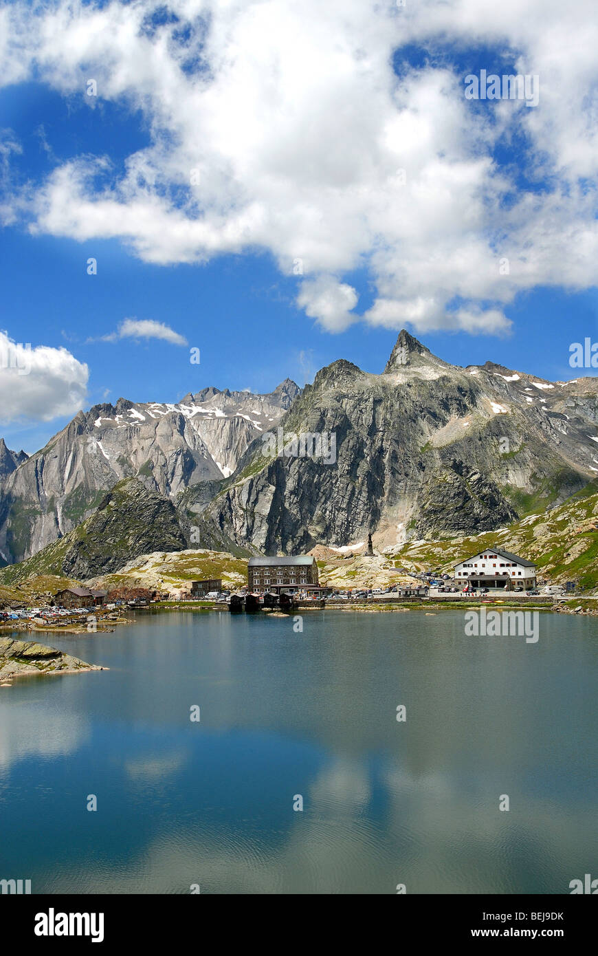 Il Passo del Gran San Bernardo, Valle del Gran San Bernardo, Valle d'Aosta, Italia Foto Stock