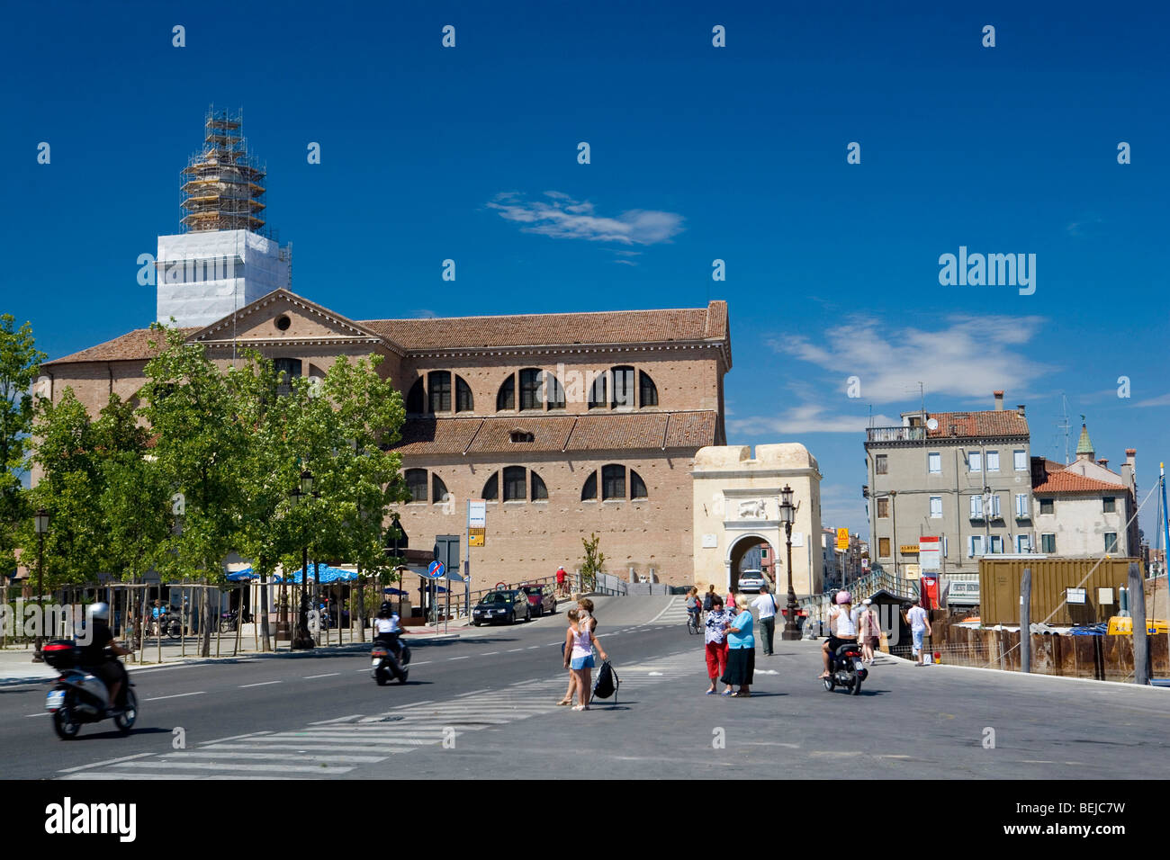 La cattedrale, Piazza Vescovile Square, Chioggia, Veneto, Italia Foto Stock